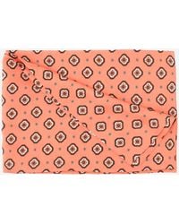 Alberto Biani - Floral Pattern Silk Foulard Scarf - Lyst