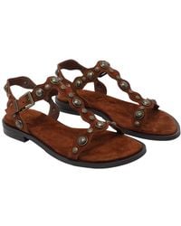Ash - Sandals Suede Leather/Rubber Sole - Lyst