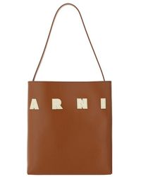 Marni - Calf Leather Bos Taurus Shoulder Bag - Lyst