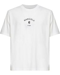 MM6 by Maison Margiela - Cotton Jersey Logo T-Shirt - Lyst