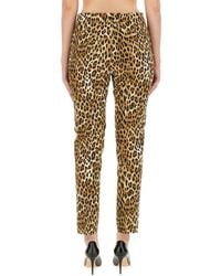Moschino - Pants With Animal Pattern Viscose Trousers - Lyst
