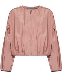 Weekend by Maxmara - Cropped Jacket Wkdbutterfly Taffeta Leather - Lyst