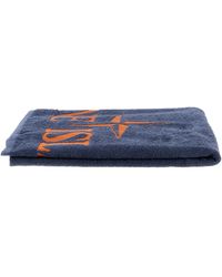 Stone Island - Beach Towel With Logo Embroidery - Lyst