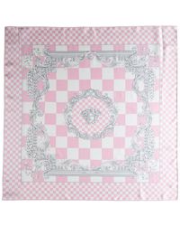 Versace - Logo-Printed Square Shape Scarf - Lyst