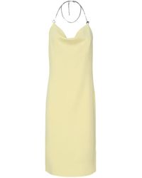 Bottega Veneta - Viscose Midi Dress With Chain Detail - Lyst
