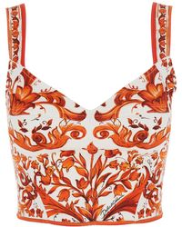 Dolce & Gabbana - Sleeveless Bustier Top - Lyst
