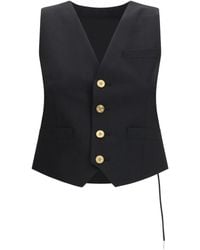 Sacai - Twill Vest Polyester; Wool Blazers & Vests - Lyst