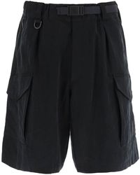 Y-3 - Cargo Shorts With Fixed Belt - Lyst