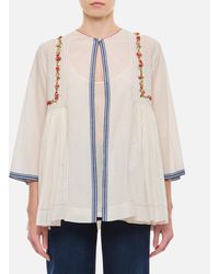 Péro - Cotton Embroidered Shirt - Lyst