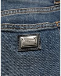 Dolce & Gabbana - Blue Cotton Stretch Skinny Denim Trouser Jeans - Lyst