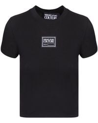 Versace - Black Crop T-shirt By - Lyst