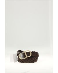 Dior - Belt Cd Logo Intrecciato Leather - Lyst