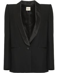 KHAITE - Helio Single-Breasted Jacket Viscose Blazers - Lyst
