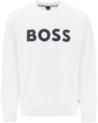 BOSS - Logo Print Sweatshirt - Lyst