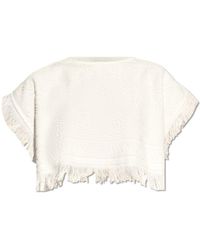 Zimmermann - Terry Cotton Cropped Top, - Lyst