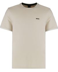 BOSS - T-Shirt Made Of Elastic Cotton - Lyst