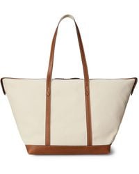 Polo Ralph Lauren - Canvas Travel Bag With Leather Profiles - Lyst