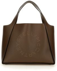 Stella McCartney - Logo Studded Open-Top Tote Bag - Lyst