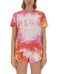 MSGM - Tie-Dye T-Shirt - Lyst