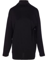 Lemaire - Mock-Neck Long-Sleeved T-Shirt - Lyst