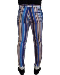 Dolce & Gabbana - Sleek Striped Slim Fit Chinos - Lyst