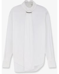 Brunello Cucinelli - Cotton Blend Shirt With Monili Detail - Lyst
