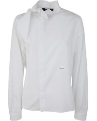 DSquared² - Tied-neck Long-sleeve Shirt - Lyst
