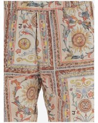 Just Cavalli - Nylon Shorts With Ornamental Print Polyamide - Lyst