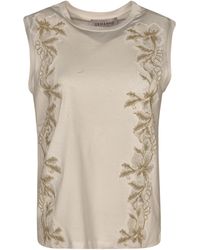 Ermanno Scervino - Floral Embroidered Sleeveless Top - Lyst