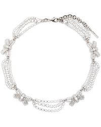 Alessandra Rich - Jewellery With Bow Details Plated Brass: 20. Necklaces - Lyst