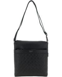 Ferragamo - Ferragamo Embossed Monogram Calf Leather Crossbody Bag - Lyst