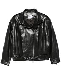 Self-Portrait - Faux Leather Biker Jacket - Lyst