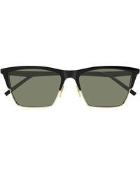 Saint Laurent - Sunglasses Square Full Rim, Shiny- Frame And Lens Sl767001 - Lyst