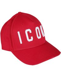 DSquared² Icon Embossed Baseball Cap in Red for Men | Lyst