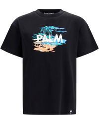 Palm Angels - Palm Island T-Shirt Cotton T-Shirts - Lyst