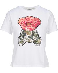 UNDERCOVER JUN TAKAHASHI Floral Teddy Printed T-shirt - White