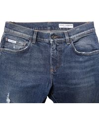 Dolce & Gabbana - Distressed Slim Jeans - Lyst