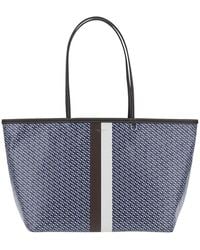 Tory Burch - Tote Bag The Racer With Cotton Fabric Details For Linen - Lyst