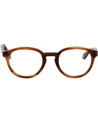 Giorgio Armani - Striped Acetate Sunglasses - Lyst