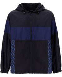Versace - Hooded Windbreaker Jacket - Lyst