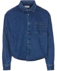 Ami Paris - Alexandre Mattiussi Button-Up Denim Shirt - Lyst