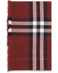 Burberry - Reversible Check Wool And Silk Scarf - Lyst