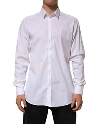 Dolce & Gabbana - Cotton Long Sleeves Formal Shirt Nylon Elastane - Lyst