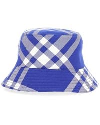 Burberry - Bucket Check Hat Polyester Wool - Lyst