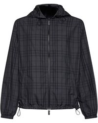 Burberry - Iron Newport Check Reversible Hooded Jacket - Lyst