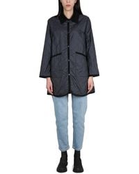 Lavenham - Nylon Jacket With Velvet Contrast - Lyst
