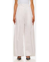 パンツ THE LATEST BILLIE POPELINE LEGGERO AB TROUSERS Thelatest Billie Popeline Leggero Ab Trousers in Blue | Lyst
