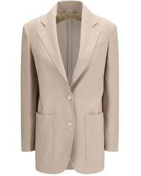 Max Mara - Beige Wool Blazer - Lyst