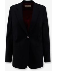 Alysi - Single-Breasted Stretch Virgin Wool Blazer - Lyst