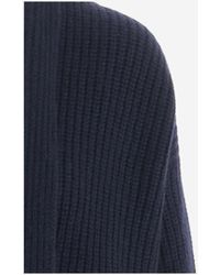 Bruno Manetti - Cashmere Cardigan With Ribbed Knit Jacket - Lyst
